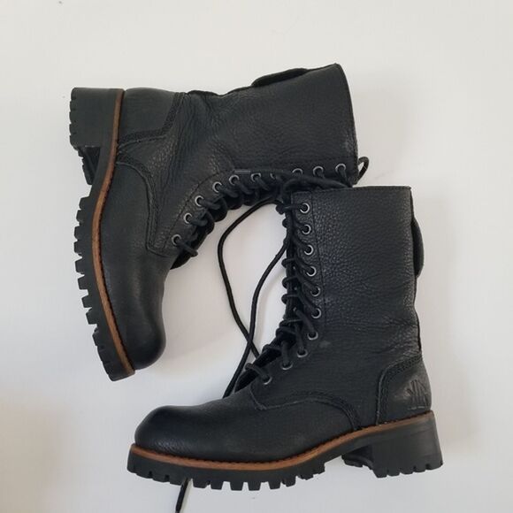 KLR Blake Black Leather Studded Moto Boot size 6 - Picture 8 of 11